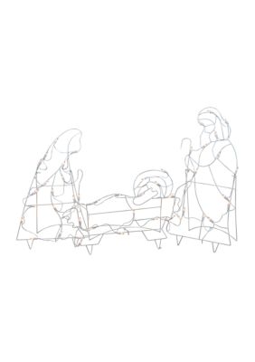 Northlight 3-Piece Lighted Holy Family Nativity Scene Outdoor Christmas Decoration Set