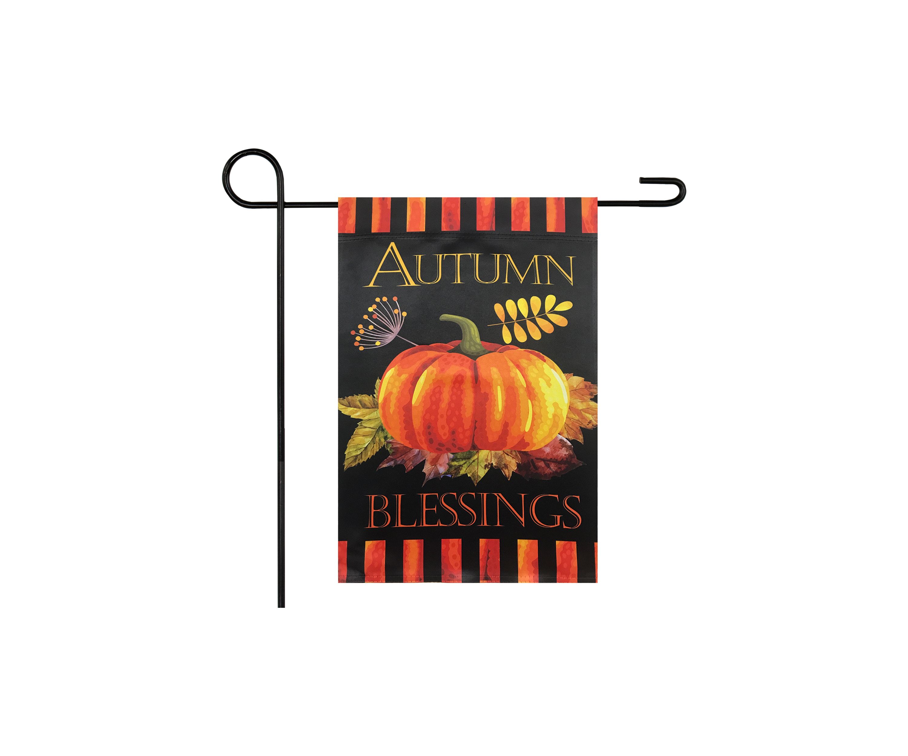 Autumn Blessings and Pumpkins Outdoor Garden Flag 12.5 inch x 18 inch