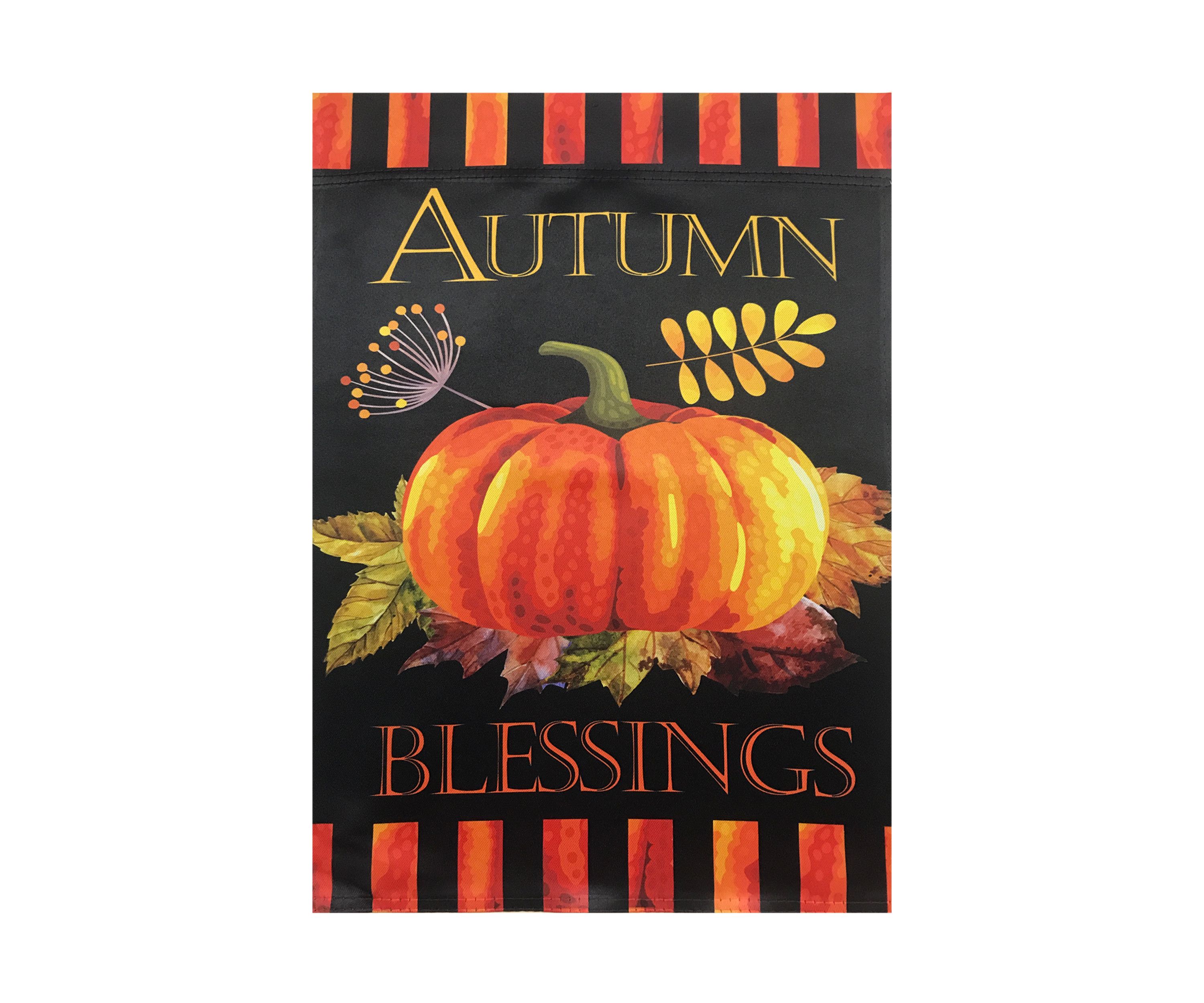 Autumn Blessings and Pumpkins Outdoor Garden Flag 12.5 inch x 18 inch