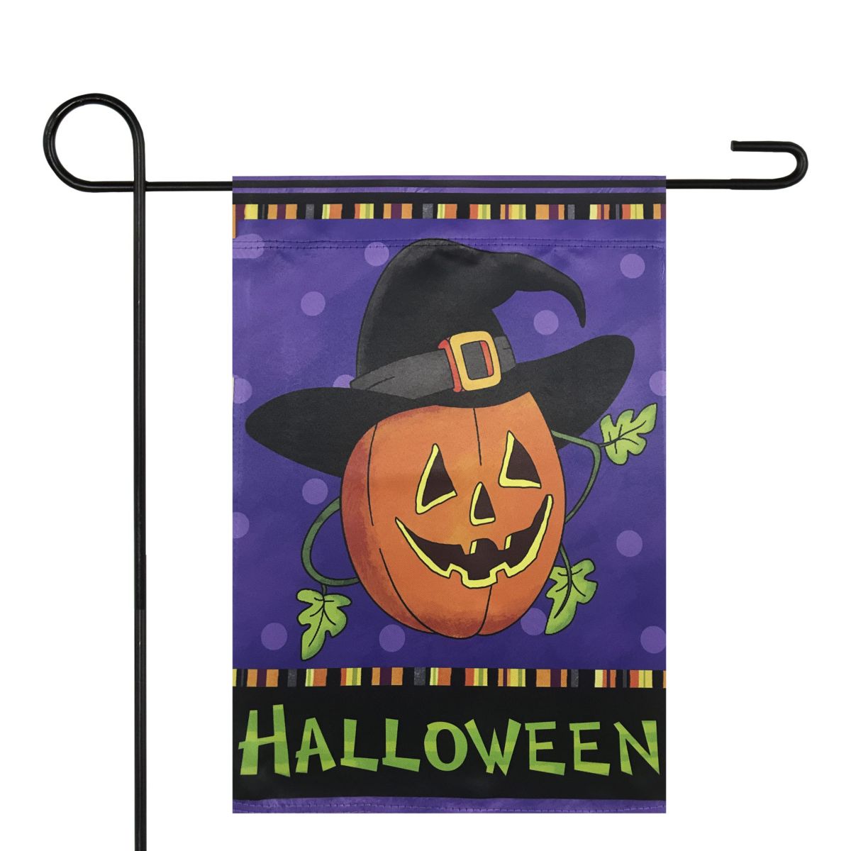 Pumpkin in a Witch Hat Outdoor Garden Flag 12.5inch x 18inch