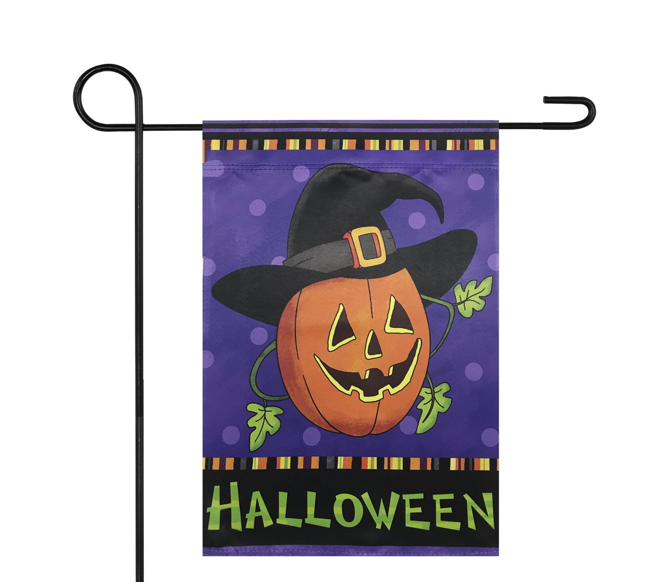 Pumpkin in a Witch Hat Outdoor Garden Flag 12.5inch x 18inch