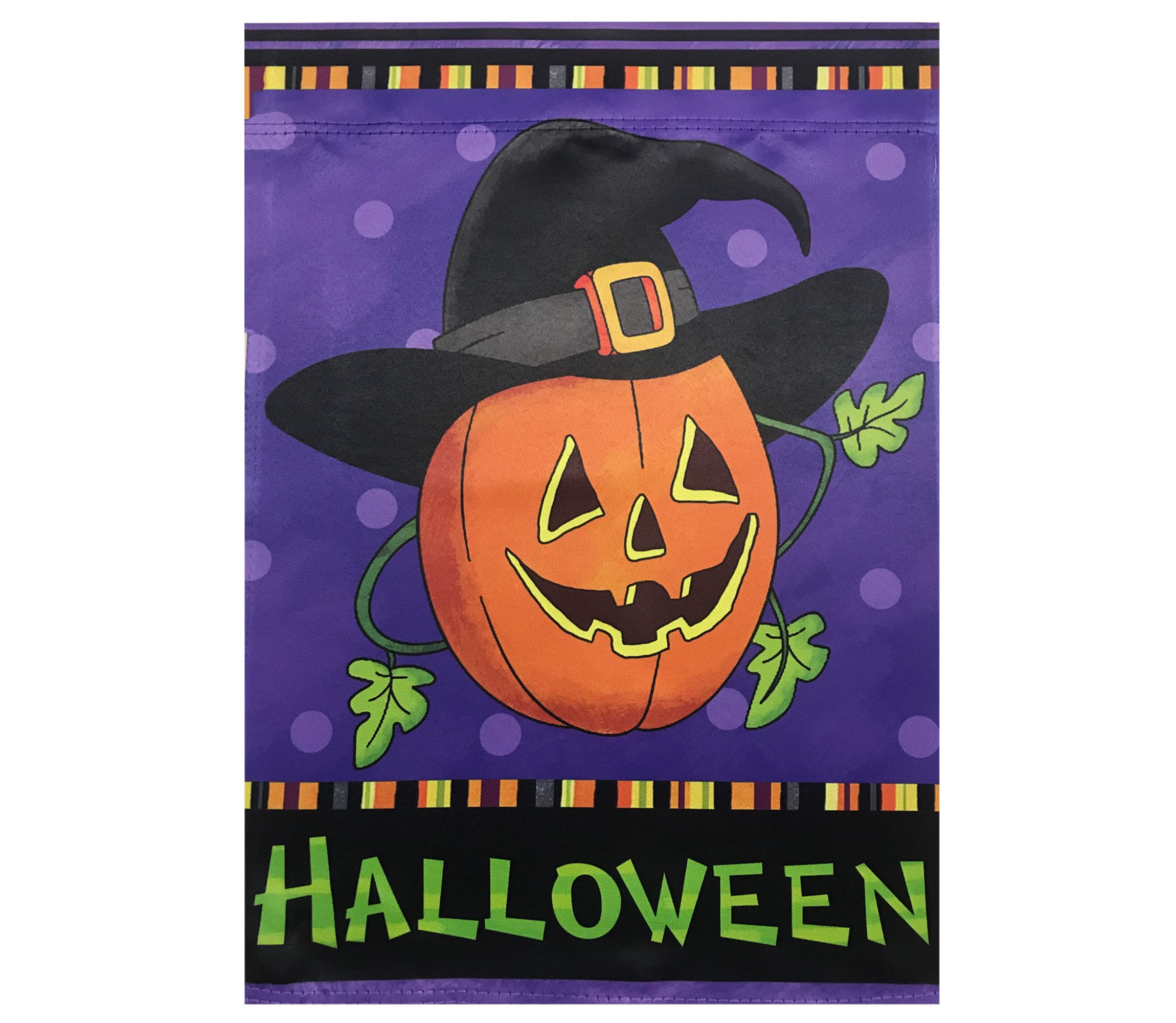 Pumpkin in a Witch Hat Outdoor Garden Flag 12.5inch x 18inch