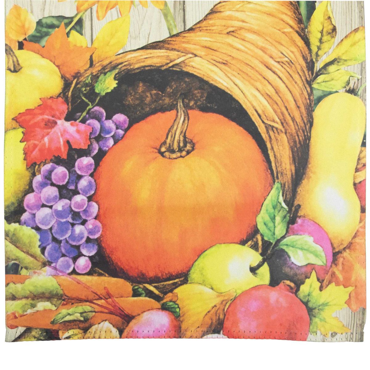 Cornucopia and Flowers Autumn Harvest Outdoor House Flag 28" x 40"