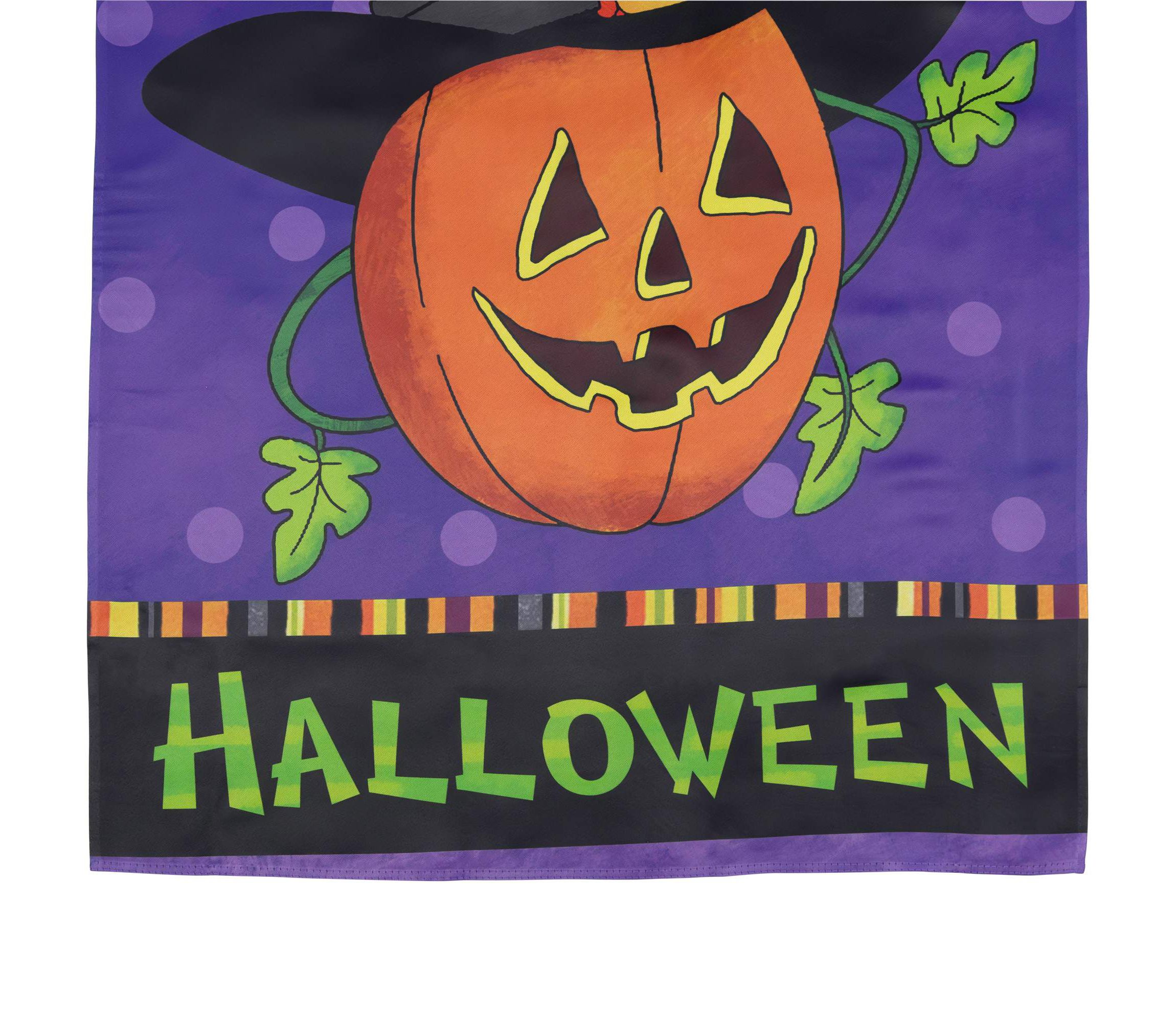 Happy Halloween Pumpkin in a Witch Hat Outdoor House Flag 28" x 40"