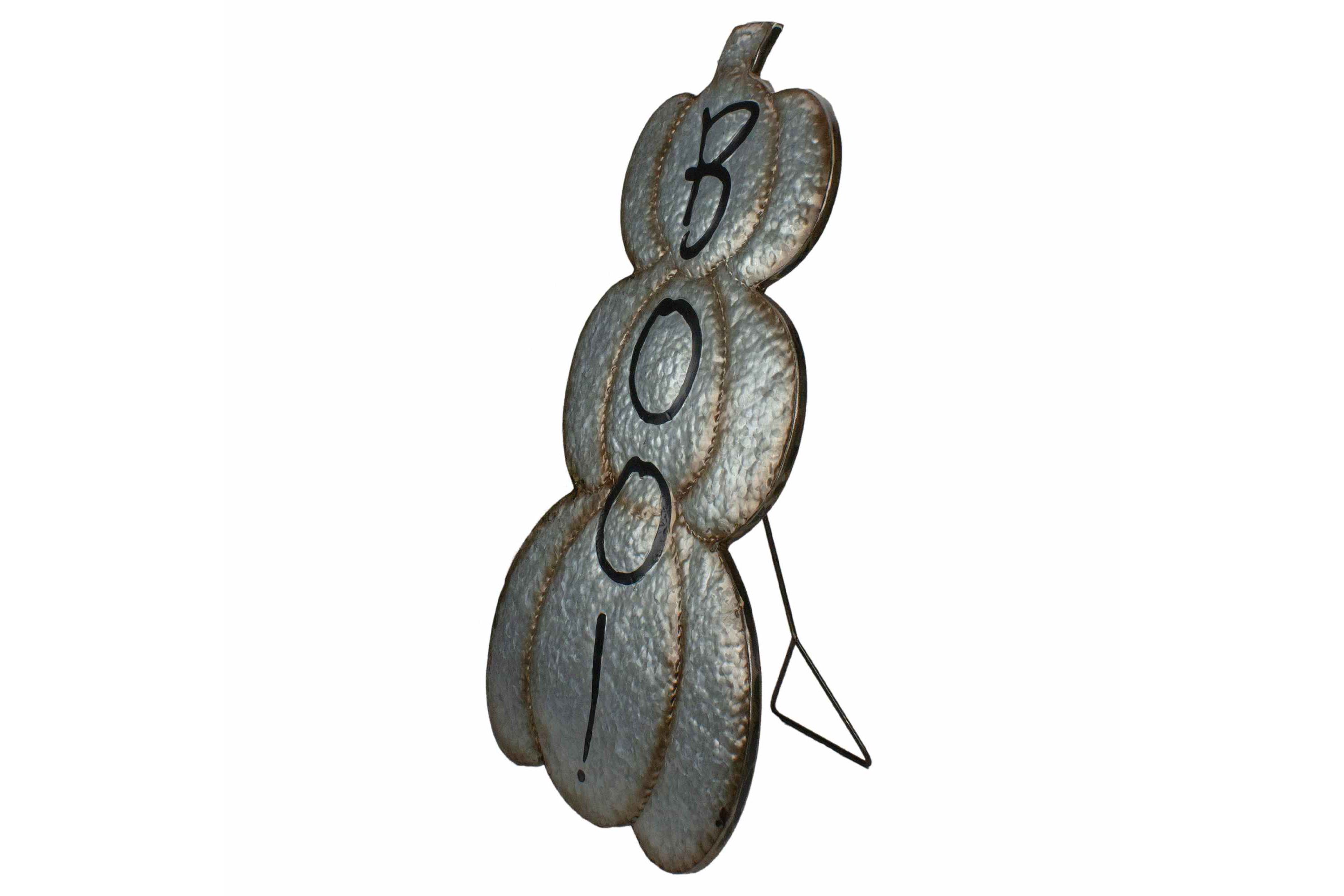 Boo! Metal Pumpkin Halloween Decoration - 28"