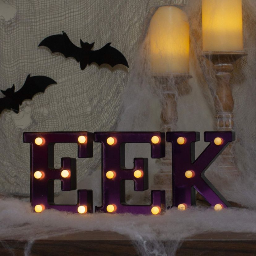 6.5" LED Lighted EEK Halloween Marquee Sign