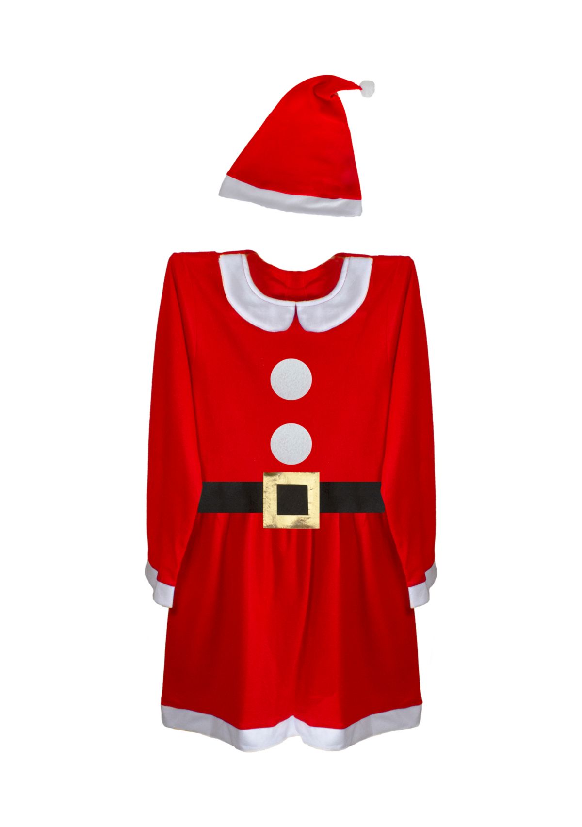 41-Inch Red and White Womens Mrs. Claus Costume Set - Medium