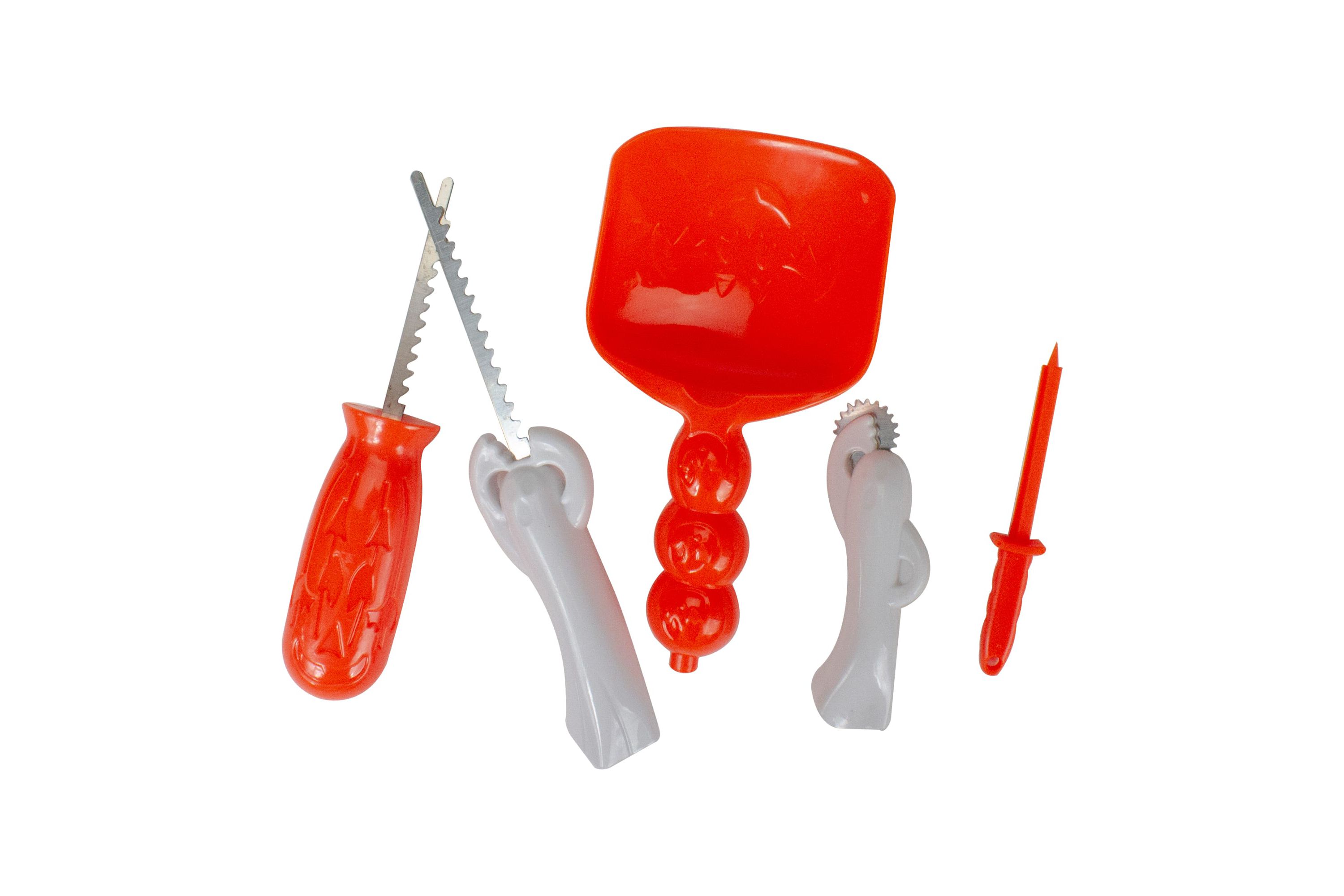 11inch White and Orange Pumpkin Carving Kit