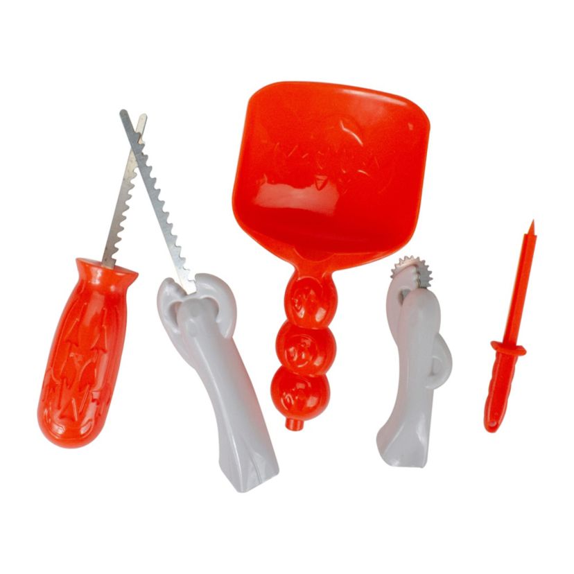 11inch White and Orange Pumpkin Carving Kit