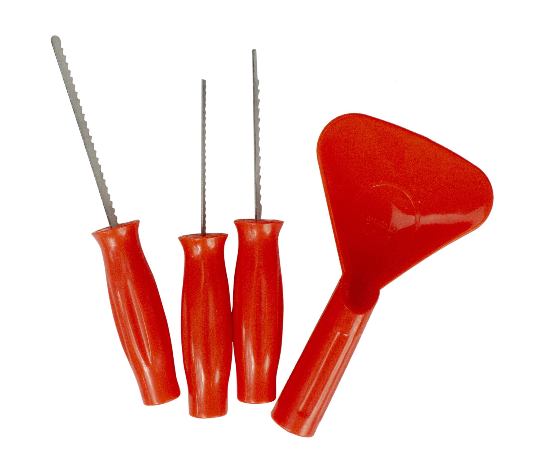 4-Piece Pumpkin Carving Kit with Stencils