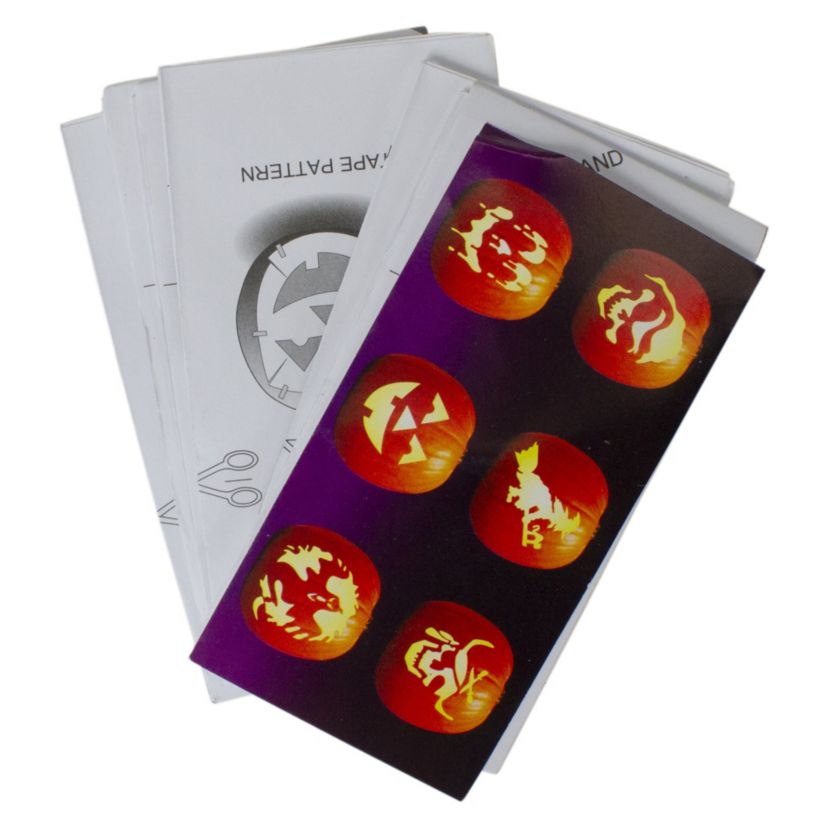 4-Piece Pumpkin Carving Kit with Stencils