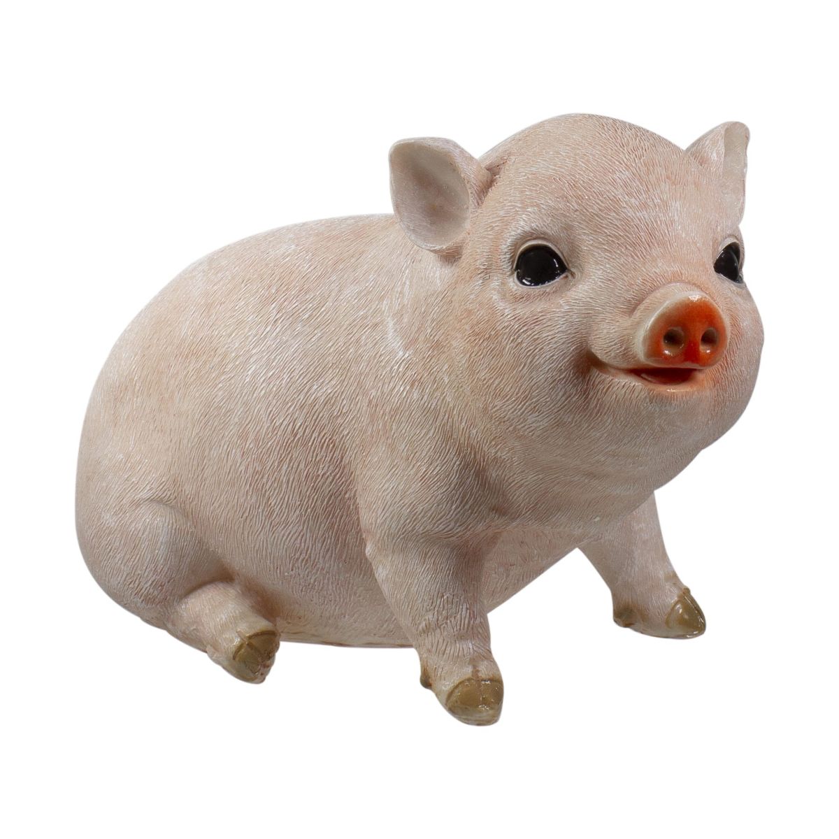 12" Realistic Pink Piglet Outdoor Garden Statue