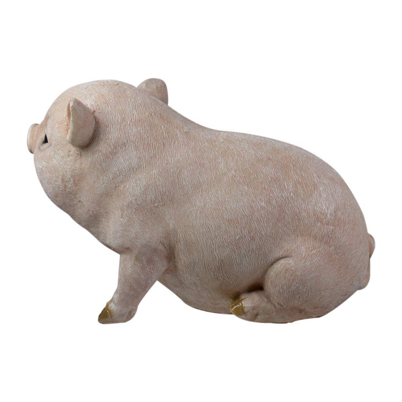 12" Realistic Pink Piglet Outdoor Garden Statue