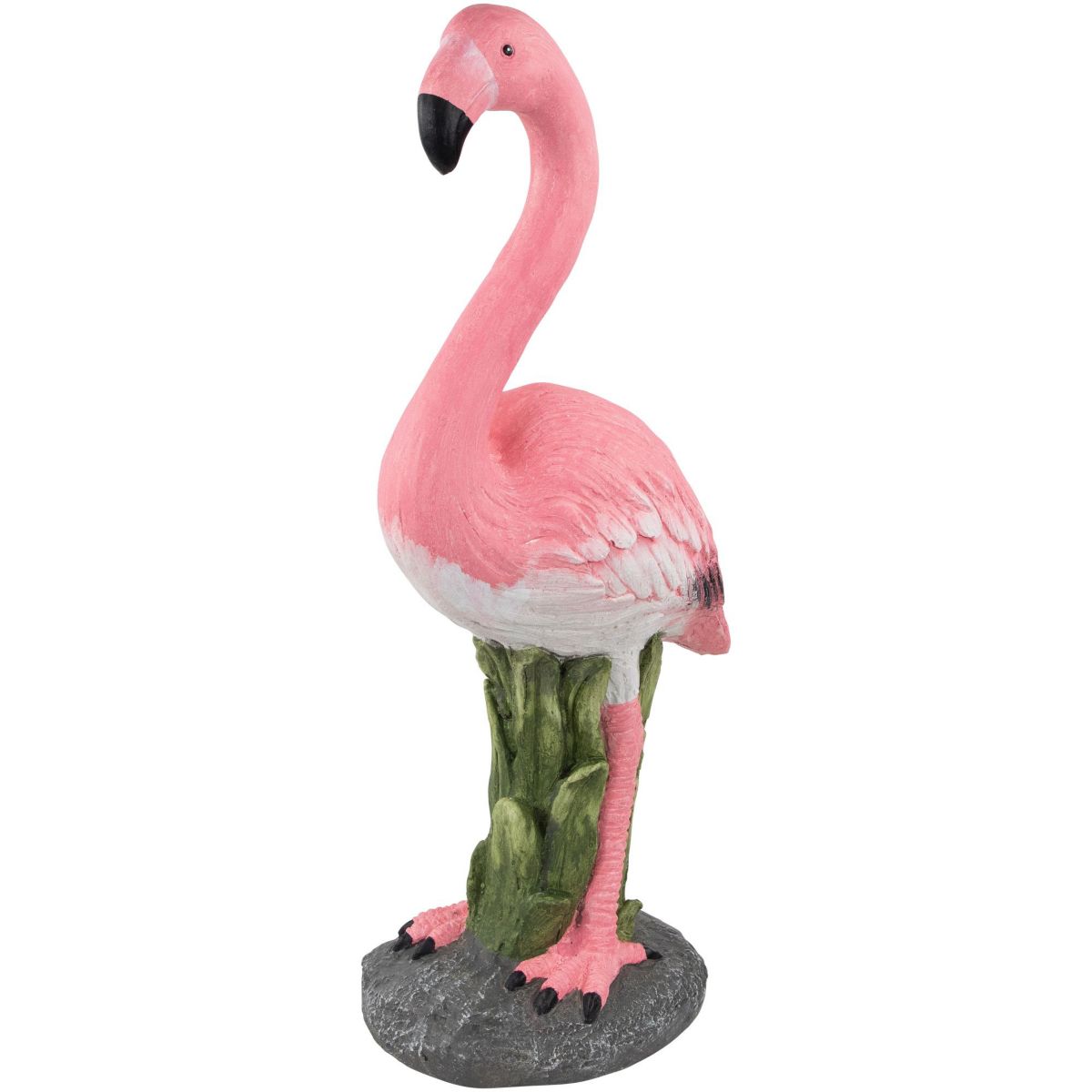 25" Standing Pink Flamingo Outdoor Garden Statue