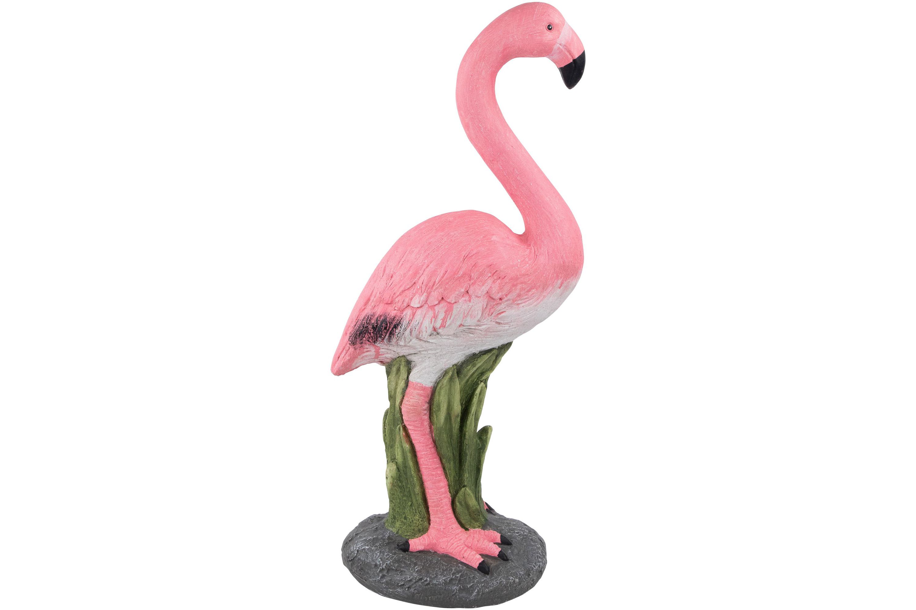 25" Standing Pink Flamingo Outdoor Garden Statue