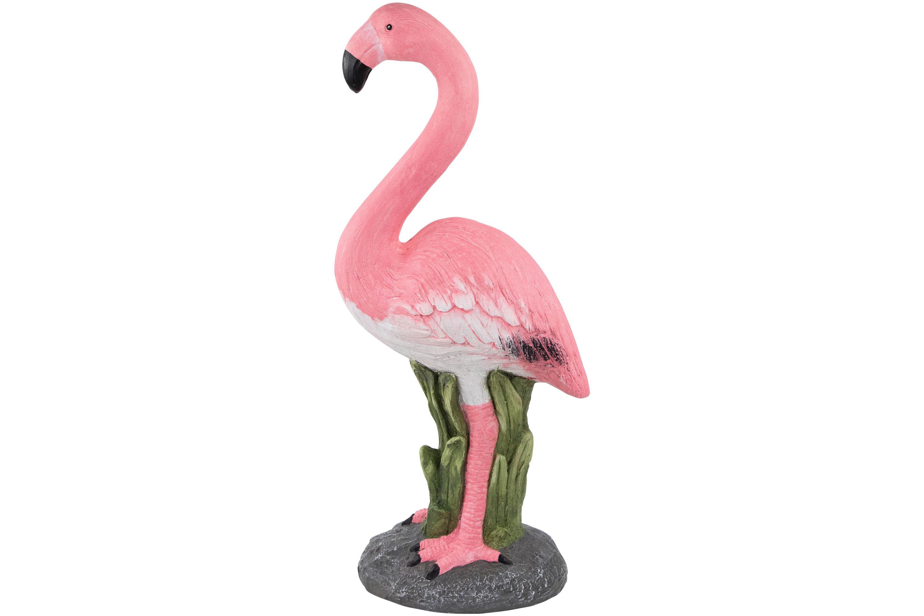 25" Standing Pink Flamingo Outdoor Garden Statue