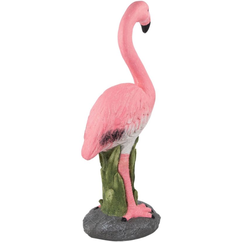 25" Standing Pink Flamingo Outdoor Garden Statue