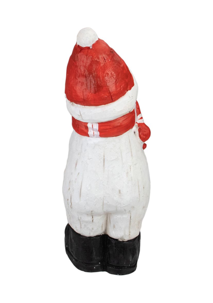 17Inch White and Red Snowman Christmas Tabletop Decoration