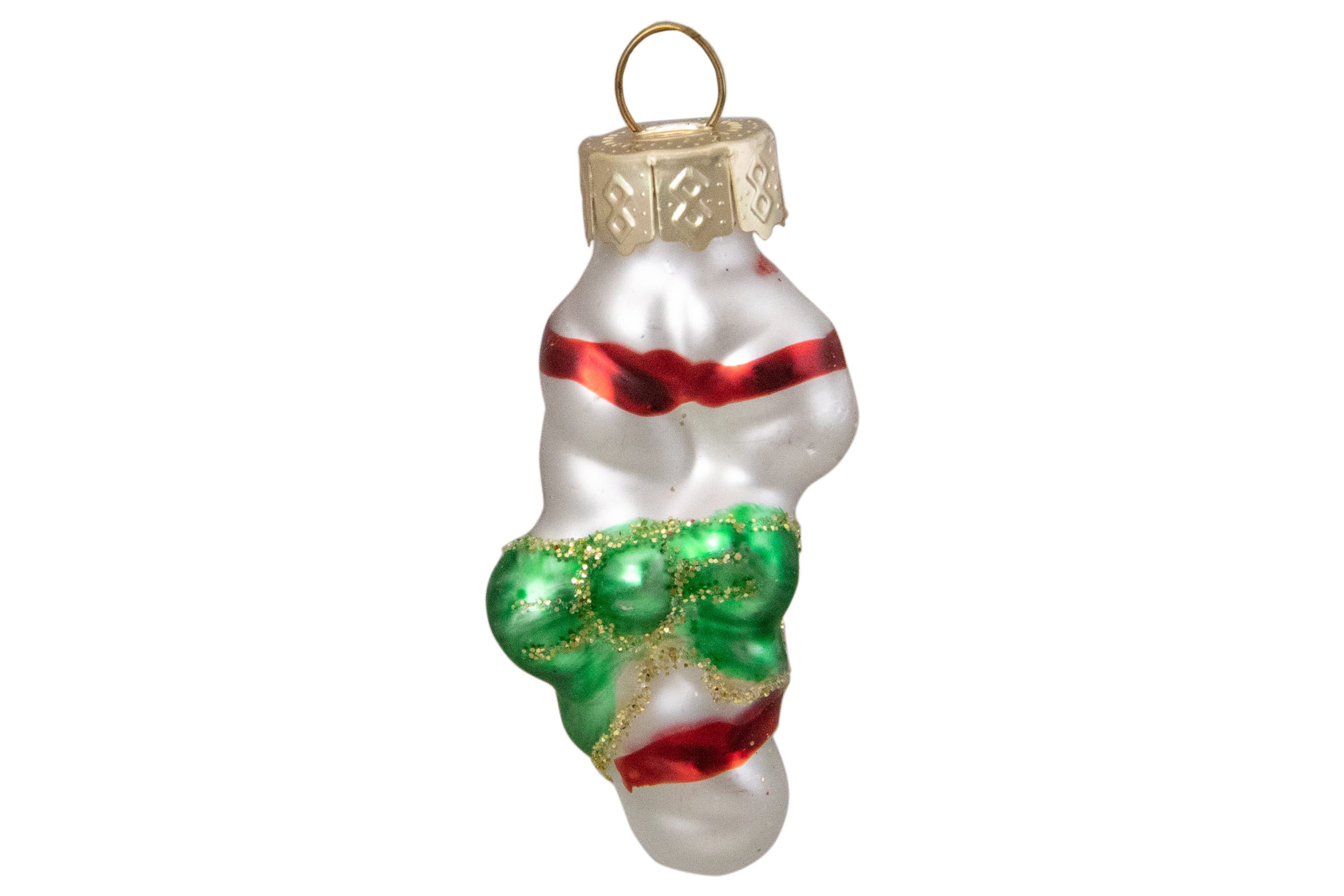 Set of 20 Holiday Figurines Glass Christmas Ornaments 1.75"