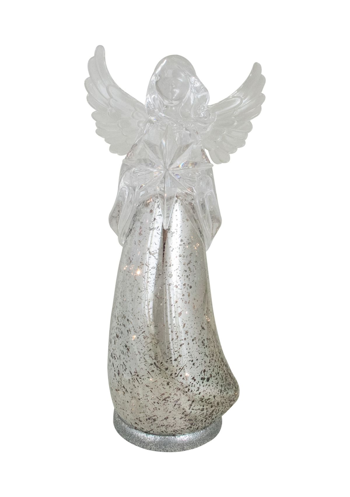 13Inch Lighted Angel Holding a Star Christmas Tabletop Figurine