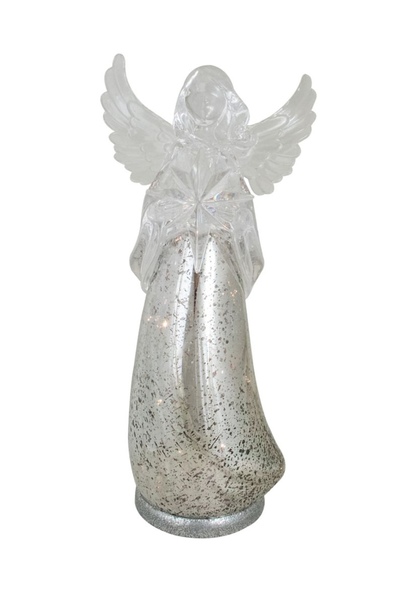 13Inch Lighted Angel Holding a Star Christmas Tabletop Figurine