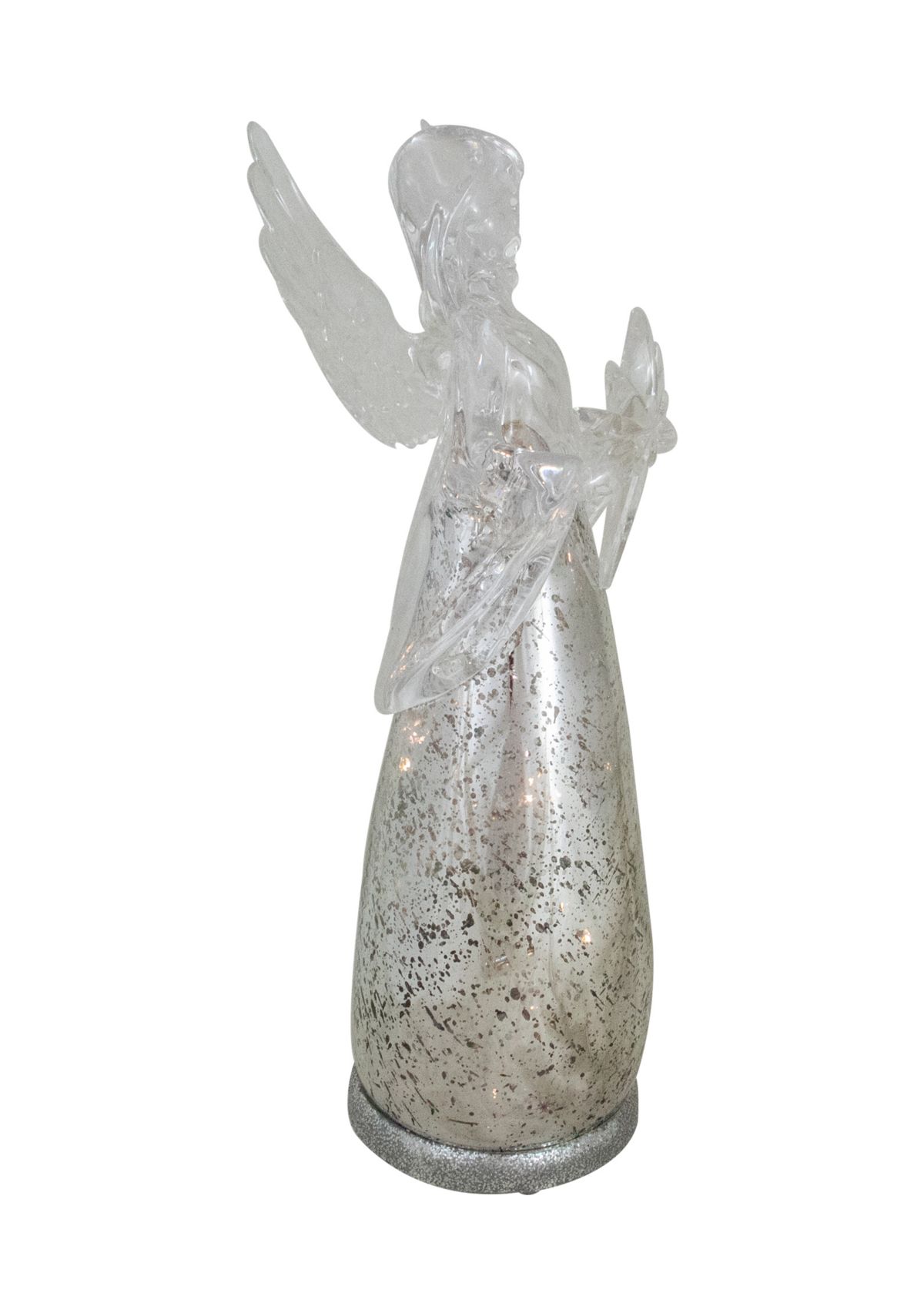 13Inch Lighted Angel Holding a Star Christmas Tabletop Figurine