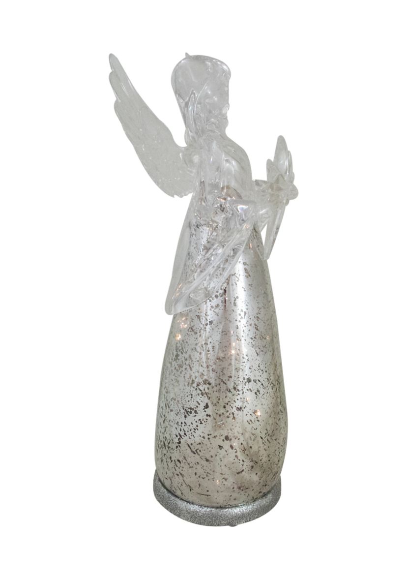13Inch Lighted Angel Holding a Star Christmas Tabletop Figurine