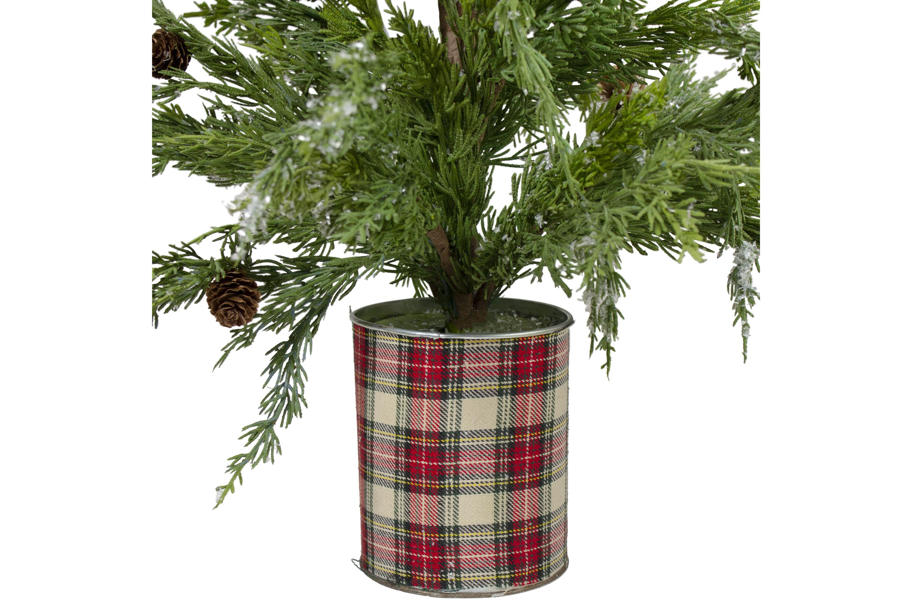 Real Touch™️ Potted Iced Cedar Artificial Christmas Tree - 24" - Unlit