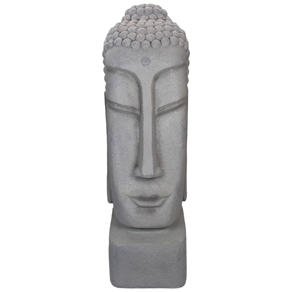 23.25" Large Buddha Head Outdoor Garden Statue