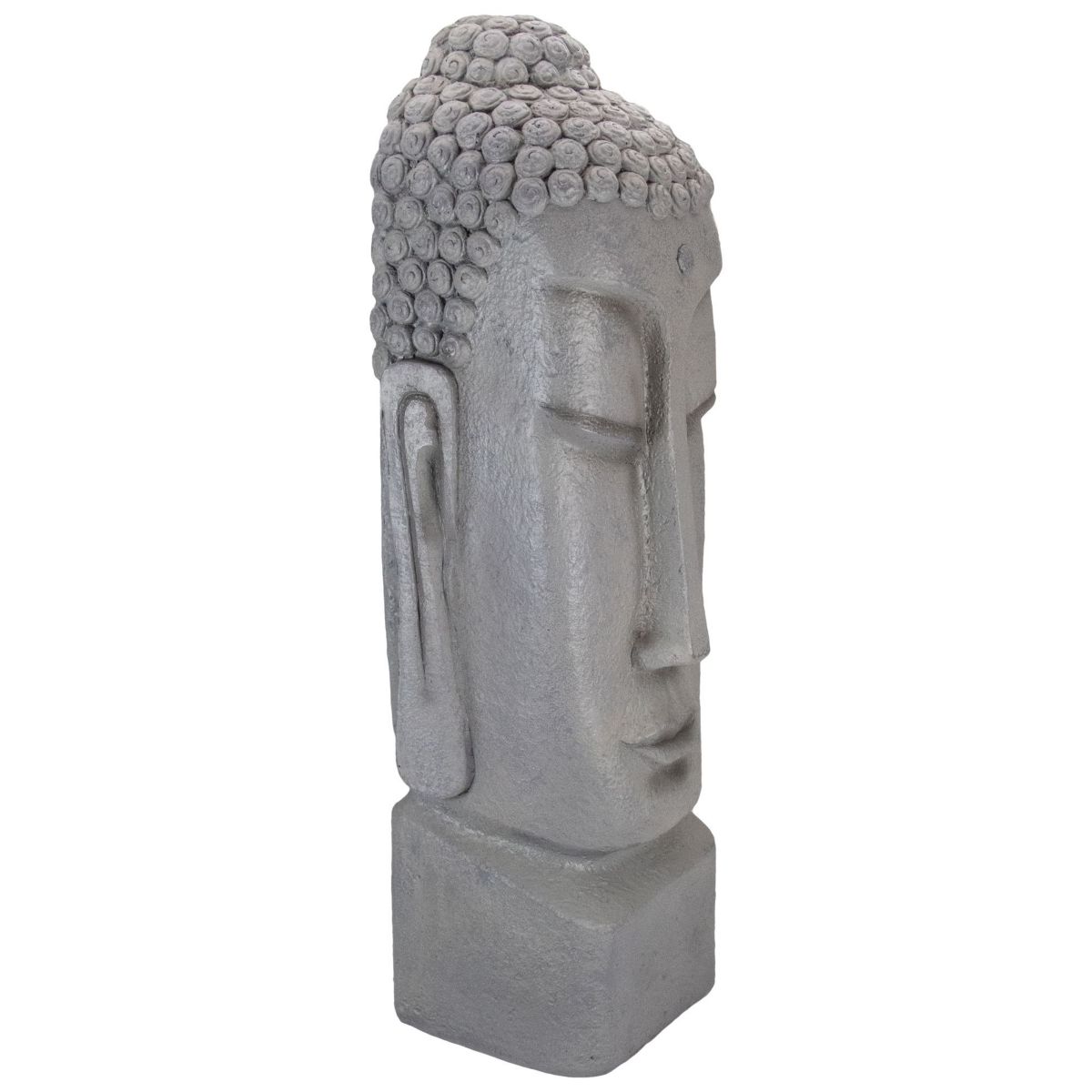23.25" Large Buddha Head Outdoor Garden Statue