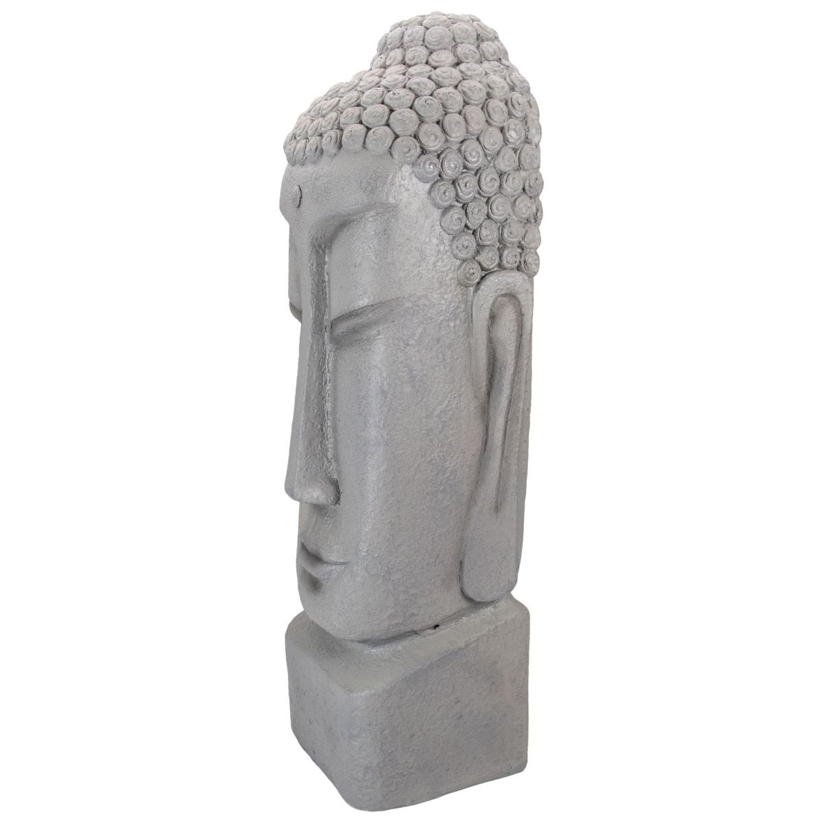 23.25" Large Buddha Head Outdoor Garden Statue