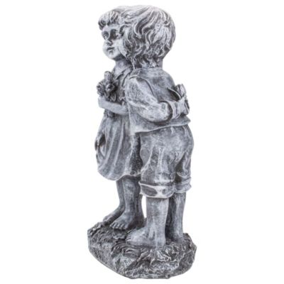 12.5" Peck on the Cheek Outdoor Garden Statue