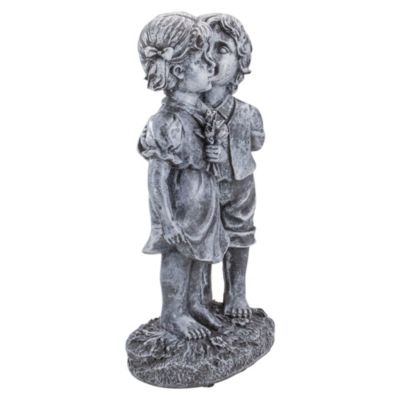 12.5" Peck on the Cheek Outdoor Garden Statue