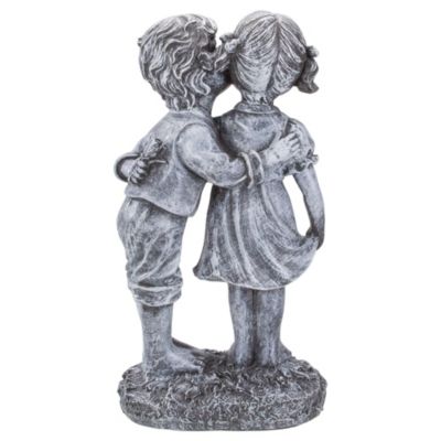 12.5" Peck on the Cheek Outdoor Garden Statue