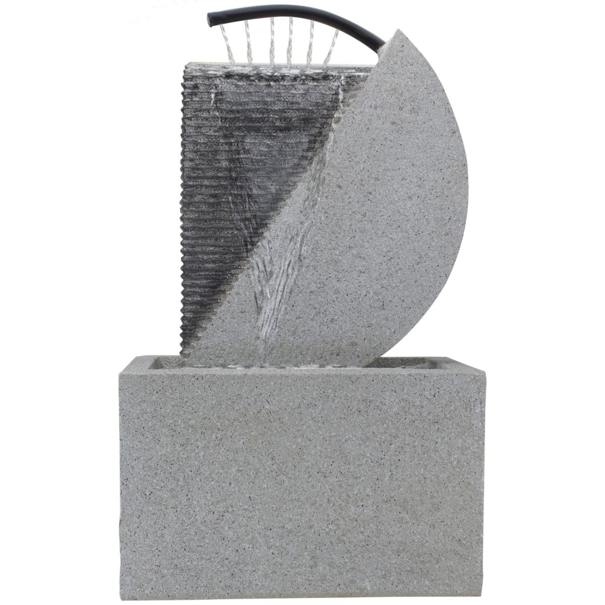 20" Gray Modern Style Rainfall Outdoor Water Fountain