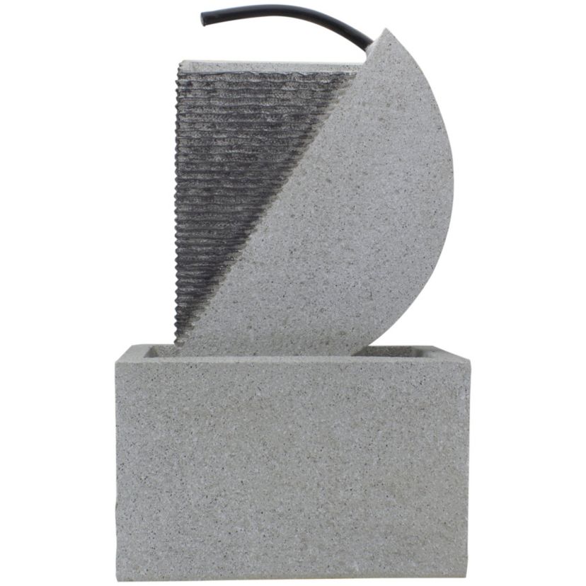 20" Gray Modern Style Rainfall Outdoor Water Fountain