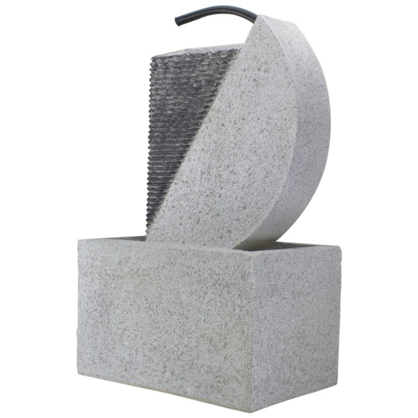 20" Gray Modern Style Rainfall Outdoor Water Fountain