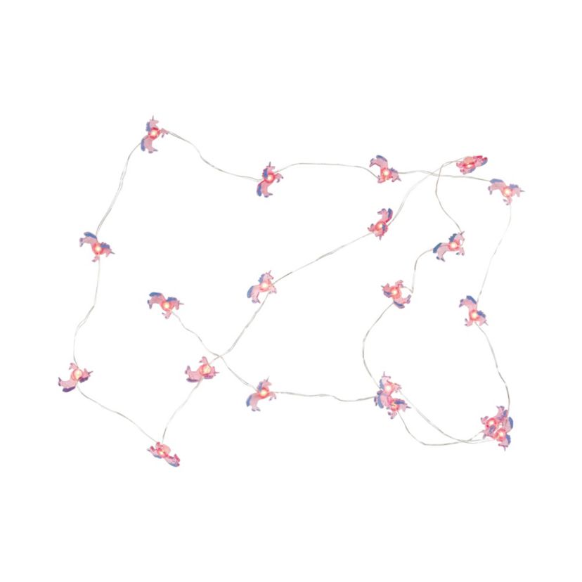 10-Count LED Pink Unicorn Fairy Lights - Warm White