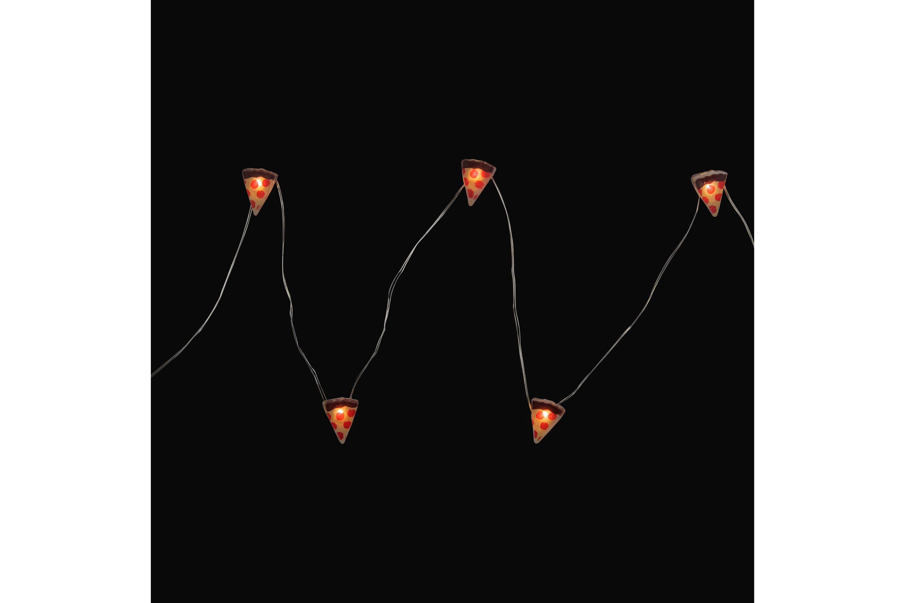 10-Count LED Pizza Fairy Lights - Warm White