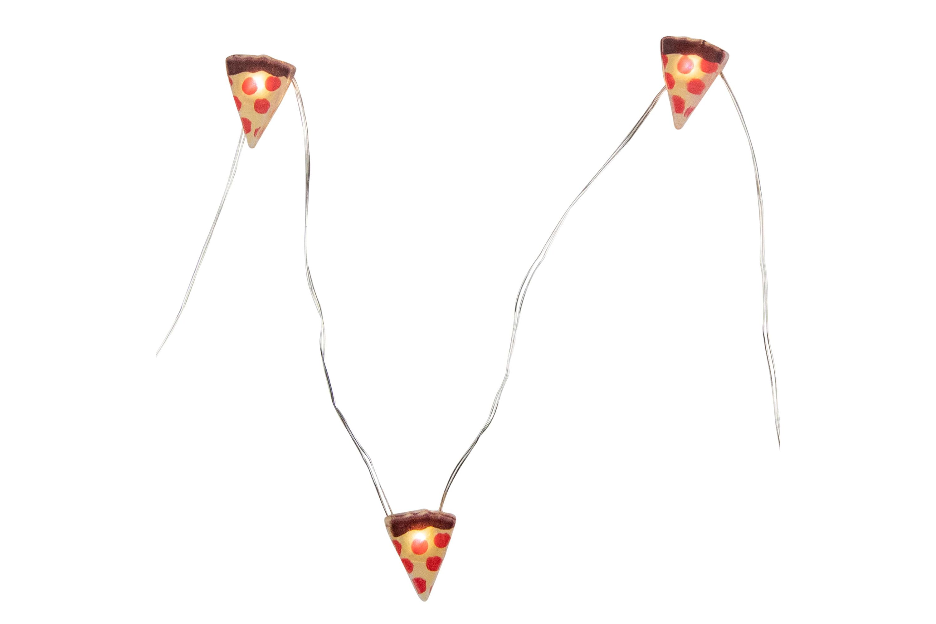 10-Count LED Pizza Fairy Lights - Warm White