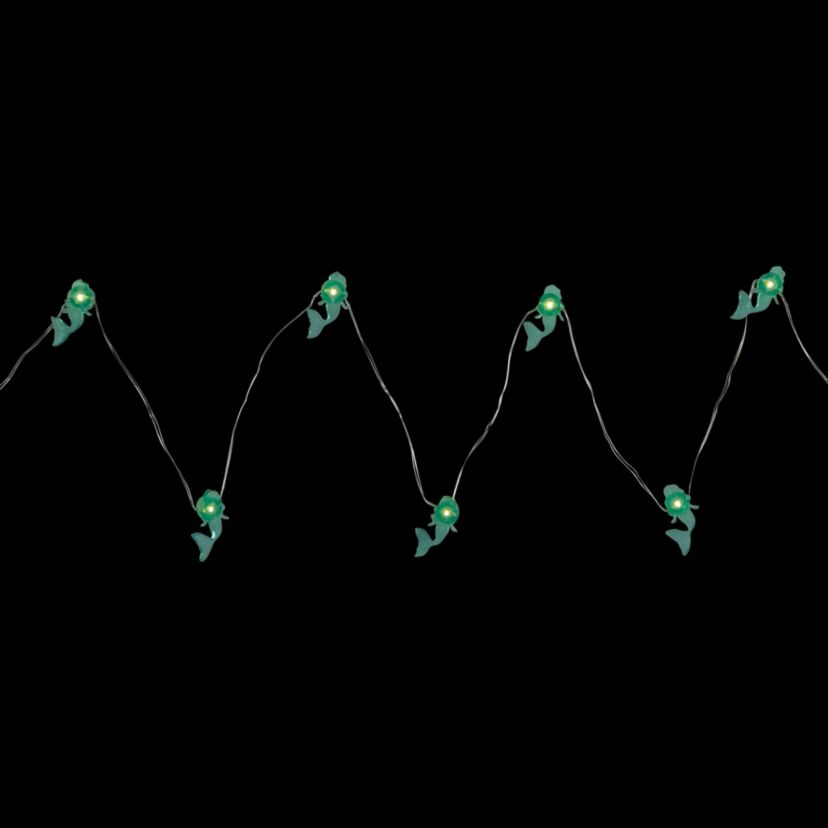 10-Count LED Teal Mermaid Fairy Lights - Warm White