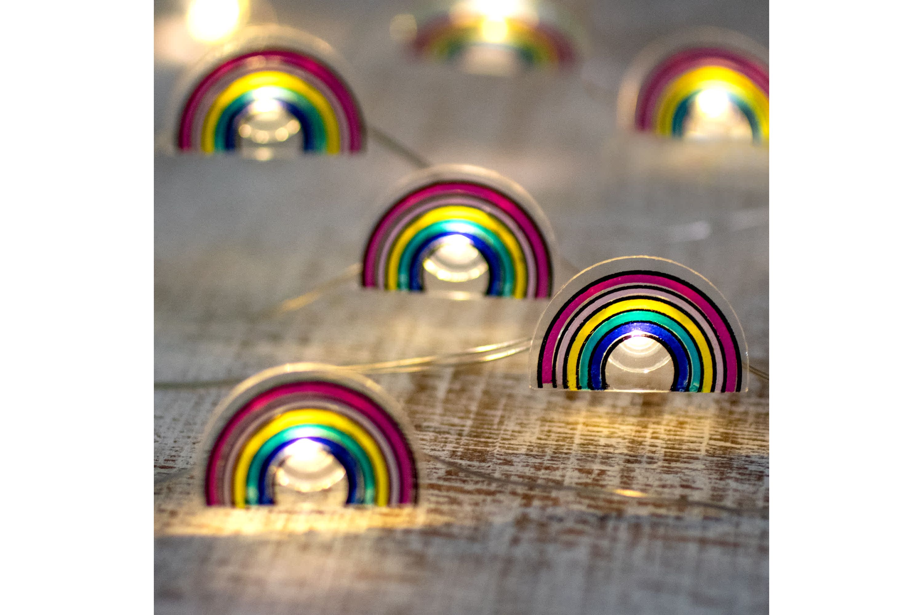 10-Count LED Rainbow Fairy Lights - Warm White
