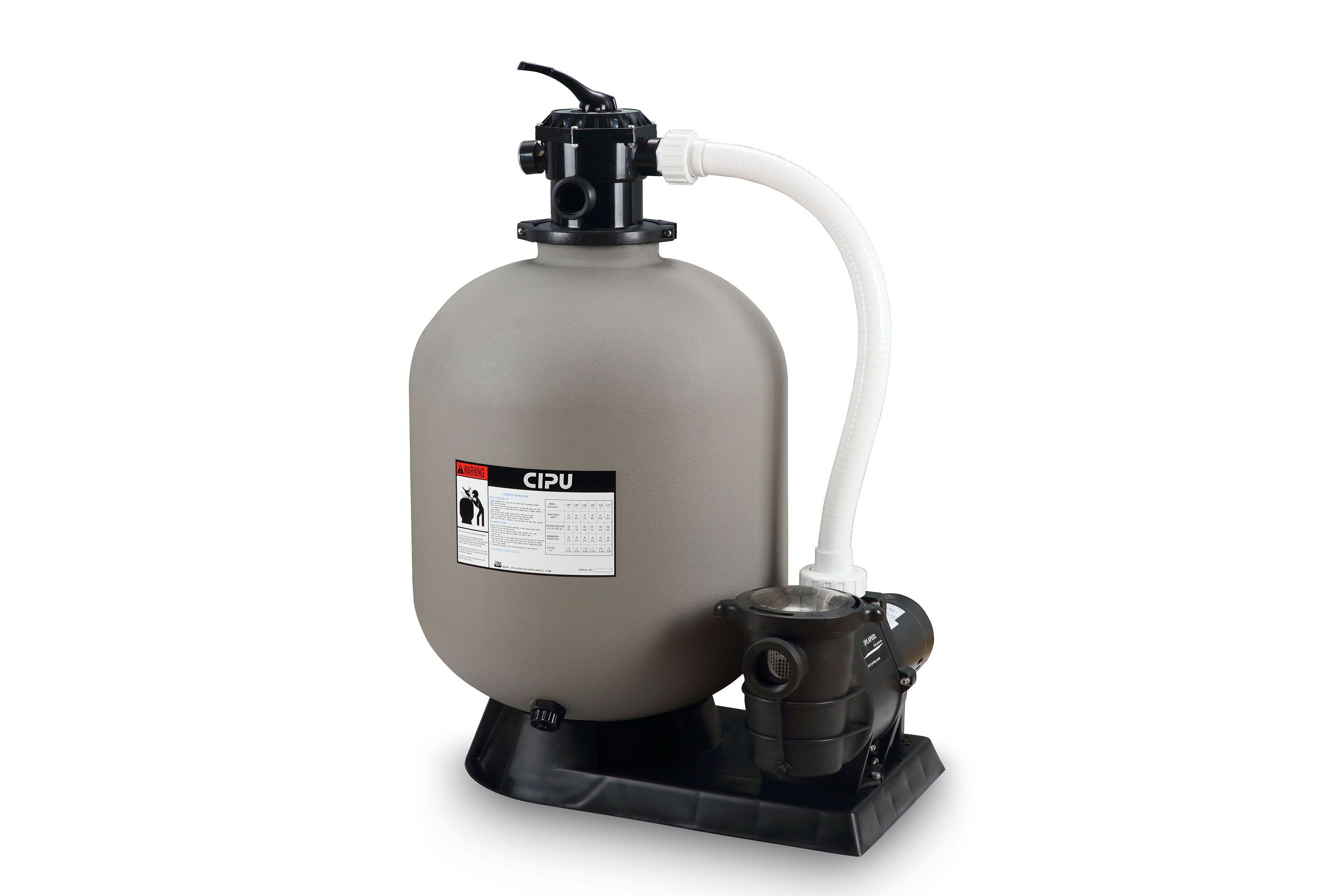 24-Inch Above Ground Swimming Pool Sand Filter System with 1.5 HP Pump