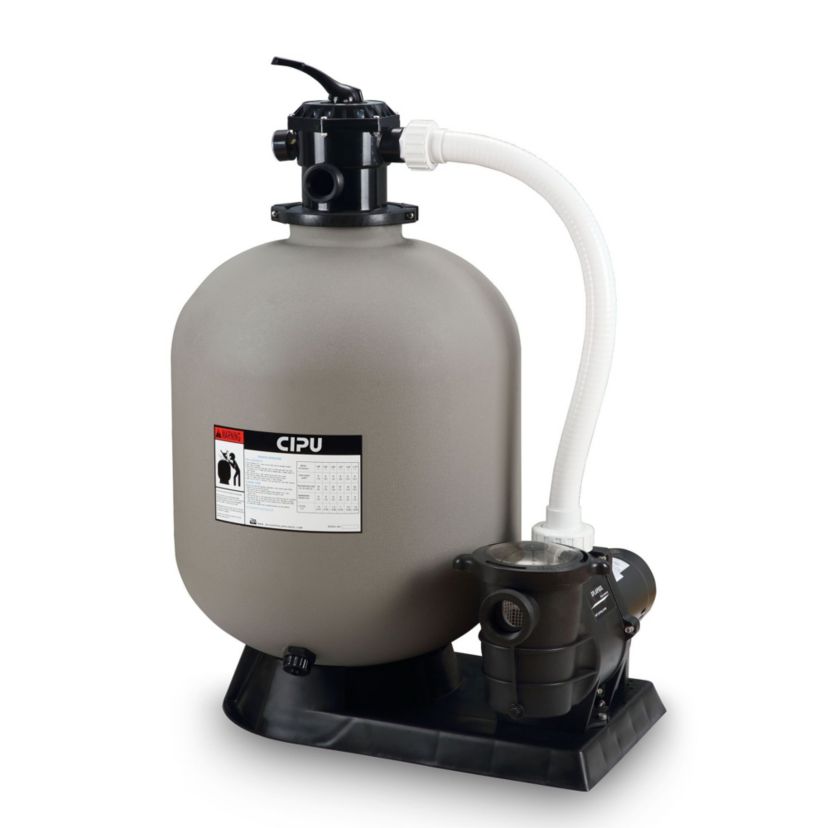 24-Inch Above Ground Swimming Pool Sand Filter System with 1.5 HP Pump