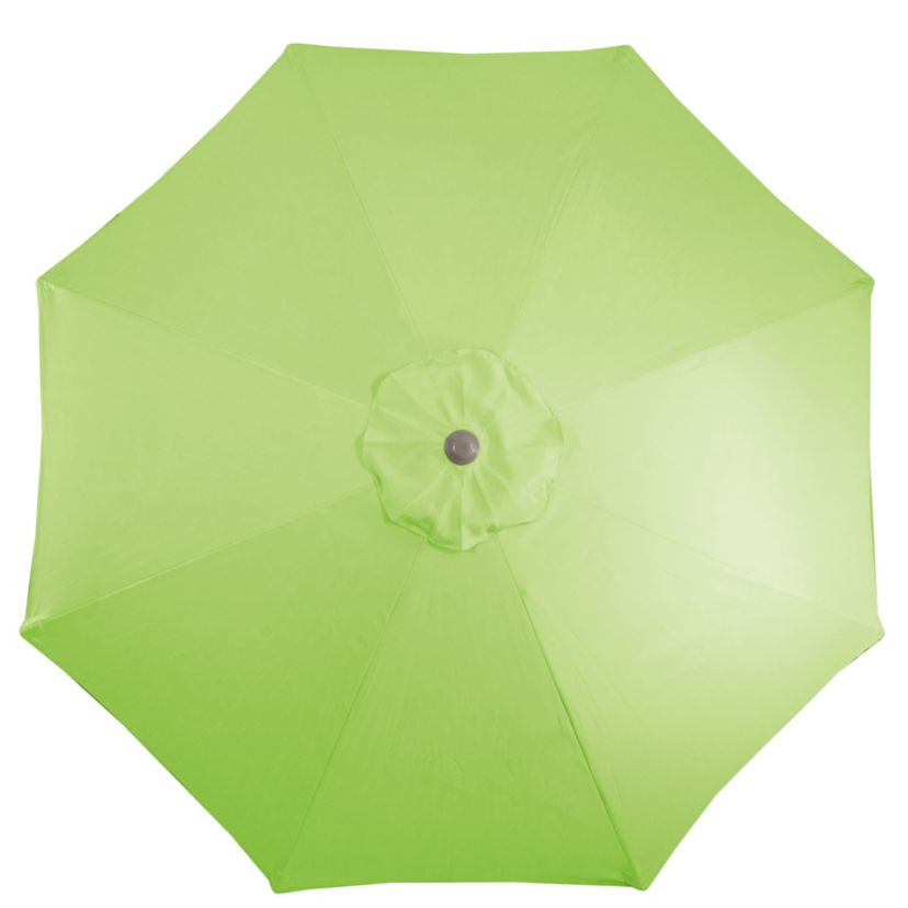 9ft Outdoor Patio Market Umbrella with Hand Crank and Tilt  Lime Green