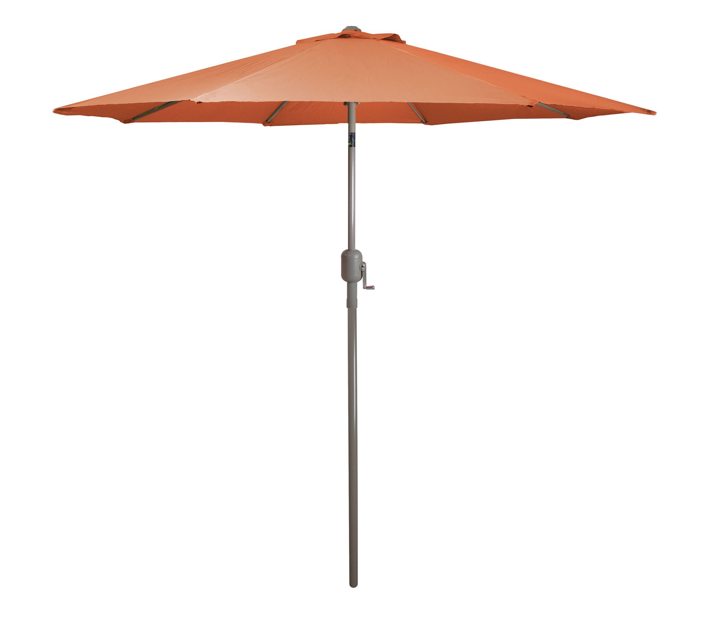 9ft Outdoor Orange Patio Umbrella with Hand Crank and Tilt