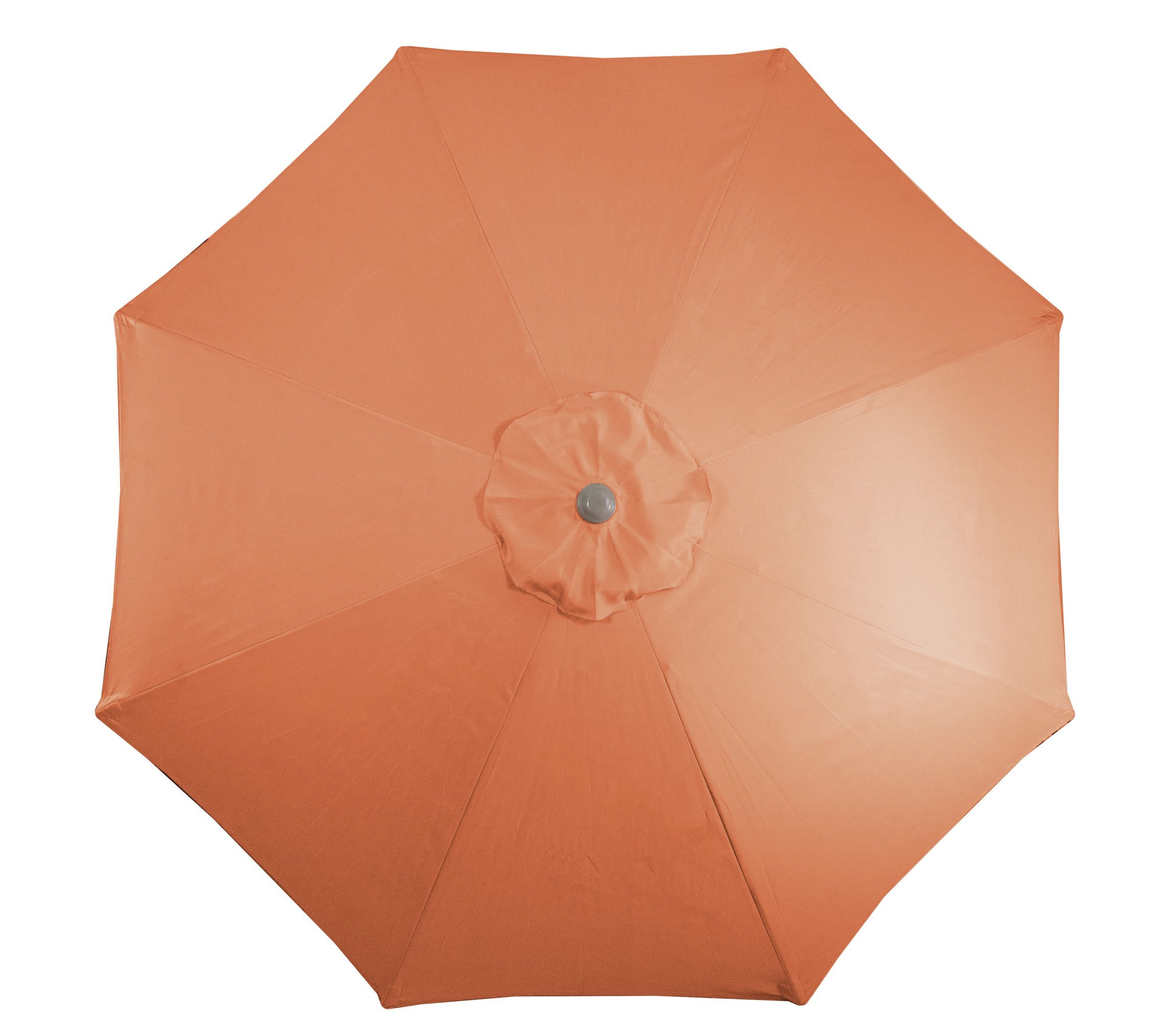 9ft Outdoor Orange Patio Umbrella with Hand Crank and Tilt