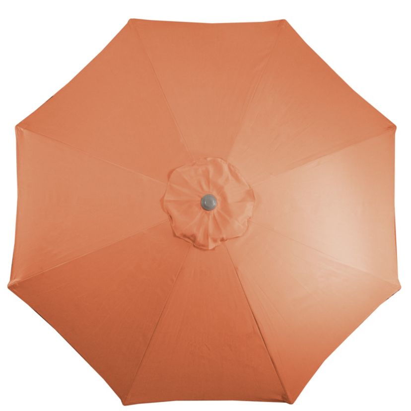 9ft Outdoor Orange Patio Umbrella with Hand Crank and Tilt