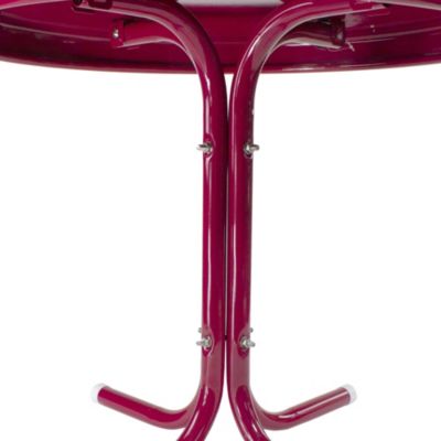 22" Outdoor Retro Tulip Side Table  Pink