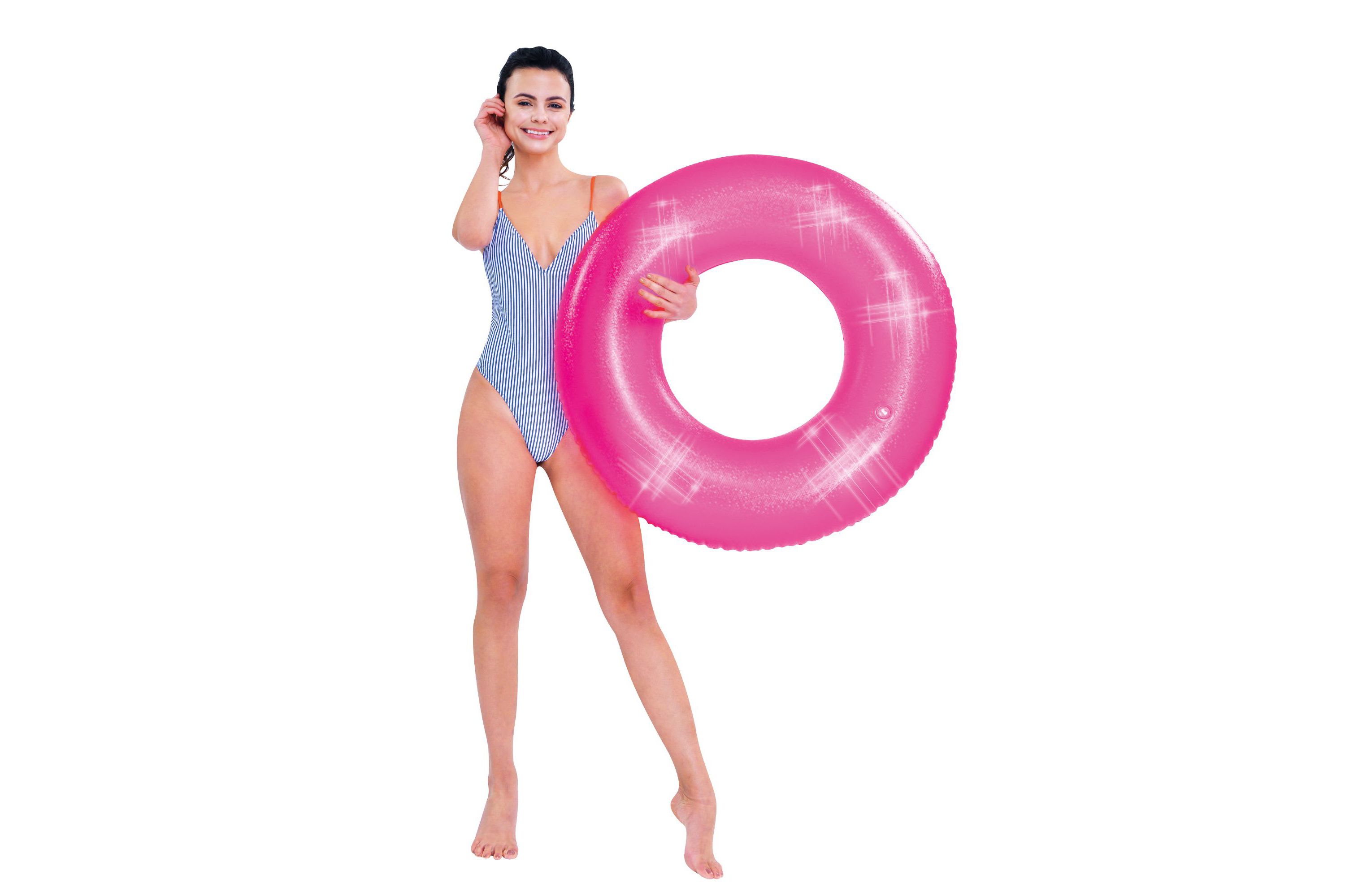 Inflatable Inner Tube Pool Float - 35" - Pink